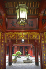Fototapeta na wymiar The Temple of Literature in Hanoi, Vietnam 