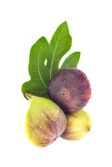 Fruits figs on white background