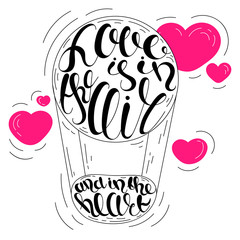 A balloon with lettering inscription 