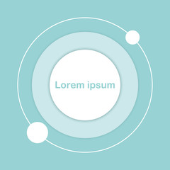White circle button icon sign on Green pastel background for Business graphic concept idea