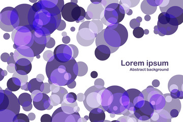 Abstract Bubble purple dots on white background for background design concept idea