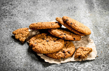 Oatmeal fresh cookies .