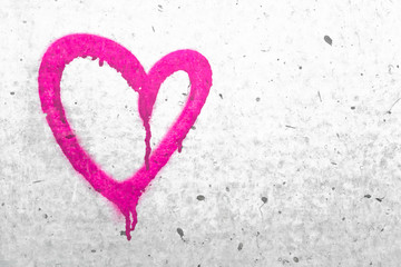 Fototapeta na wymiar Pink heart symbol