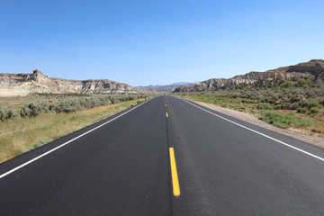 Fototapeta na wymiar Road to Capitol Reef National Park in Utah. USA