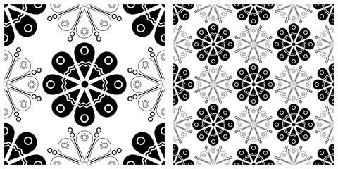 Seamless pattern in flat design of fireworks or vintage background.