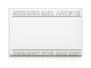 Safety concept: newspaper headline Hacker and Opened Padlock icon on White background, 3D rendering