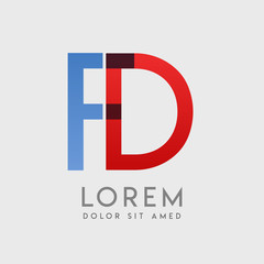 DF logo letters with 