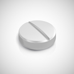 Realistic pill. Illustration isolated on background. Graphic concept for your design