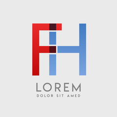 Fototapeta premium FH logo letters with 