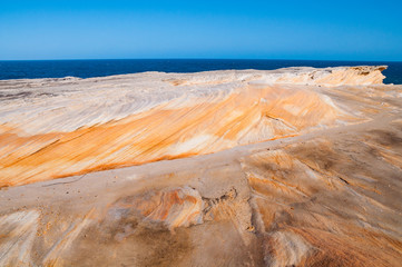 Picturesque rock surface and sea view