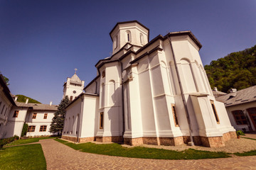 Naklejka premium Orthodox church inside a Romanian monastery