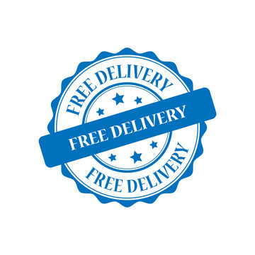 Free delivery blue stamp illustration
