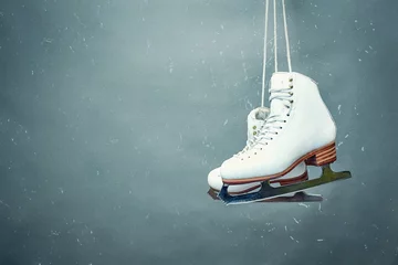 Rolgordijnen Skaters skaters hangen op de achtergrond © 6okean