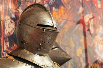 Armor of the medieval knight.