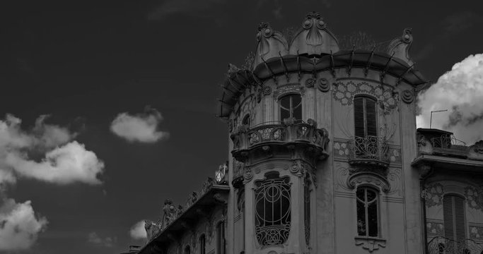 TURIN, PIEMONTE, ITALY, 2016: Casa Fenoglio Lafleur Corso Francia, timelapse, 4K