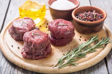 Raw fillet mignon