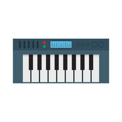 Music Synthesizer. Electronic Piano. Vector