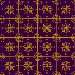 Fototapeta premium Indian pattern in hand drawn style