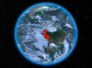 Peru at night on Earth