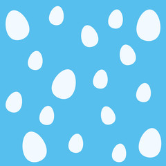 Naklejka na ściany i meble Colorful easter eggs pattern on blue background