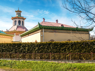 Part of the historic pavilion in the Alexander Park in Pushkin