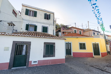 Typical houses in Camara de Lobos in Madeira, Portugal.