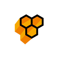 Vector sign abstract beehive. honey production,  concept