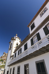 Fototapeta na wymiar Portrait view of the Igreja Matriz de Sao Bento in Ribeira Brava, Madeira, Portugal.