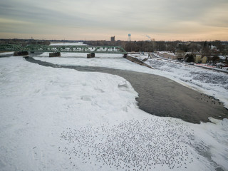 Aerial Drone View of Trenton New Jersey