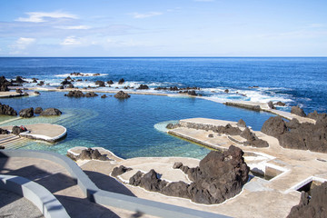 Natural rock pool in Porto Moniz, Madeira, Portugal