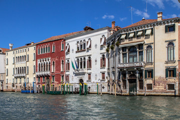 Fototapeta na wymiar Palaces on Grand Canal, Venice, Italy