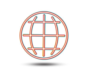Globe line icon