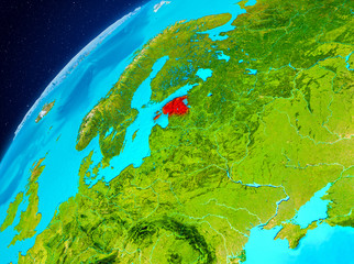 Estonia on Earth from space