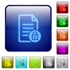 Locked document color square buttons