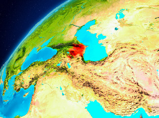 Azerbaijan on Earth from space