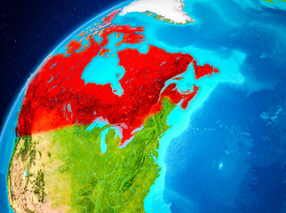 Canada on Earth from space