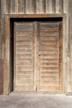 The old wooden door. Background