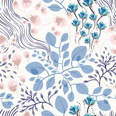 Illustration vectorielle de motif floral sans soudure.