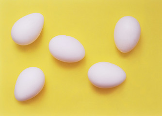 Easter eggs on a colorful background
