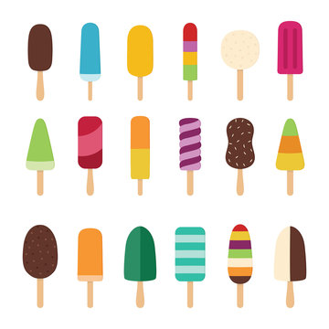 Set of ice creams, vector illustration
