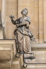 Architectural fragments of Saint Louis Chapel des Invalides in Paris. Chapel built in 1679 is the burial site for some of France's war heroes, notably Napoleon Bonapart. Paris. France.