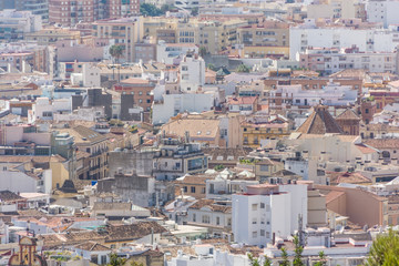Fototapeta premium Malaga city panorama, as seen form Gibralfaro castle