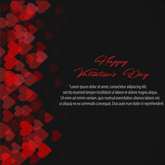 Valentines day background with hearts