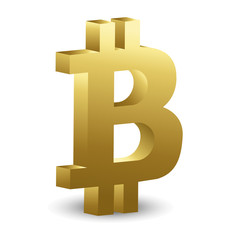 Bitcoin. Physical bit coin. Digital currency. Cryptocurrency.