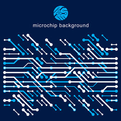 Vector abstract computer circuit board illustration, technology element with connections. Electronics theme web design. Modern technology communication.