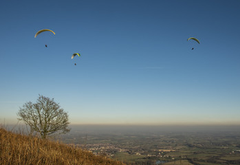 Paragliding from the Malvern Hills