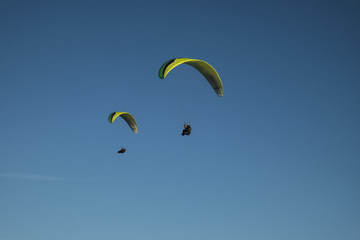 Hang gliding from the Malvern Hills, Worcestershire UK