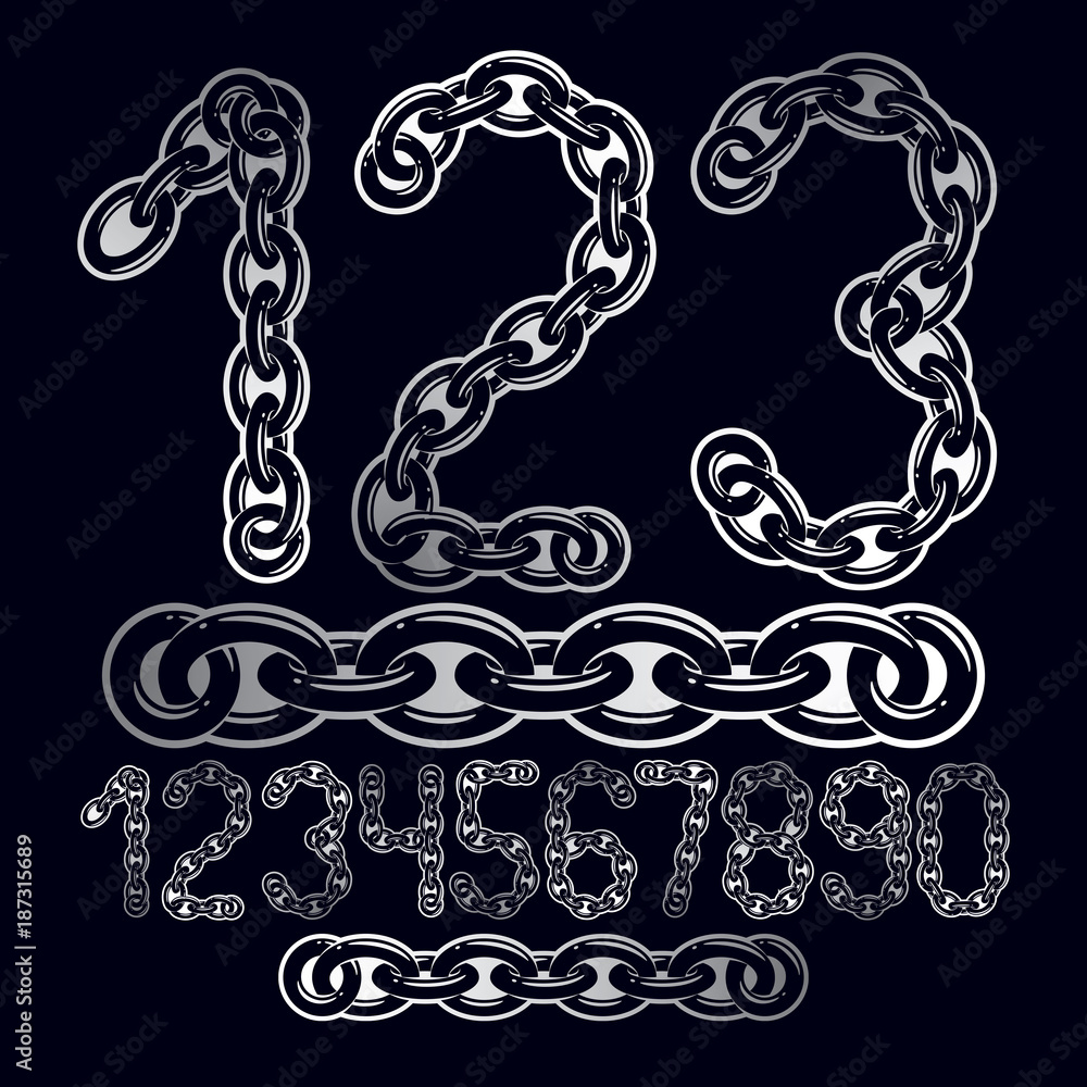 Poster vector modern numbers collection. trendy numbers for use as poster design elements. created using me
