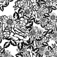 seamless monochrome pattern