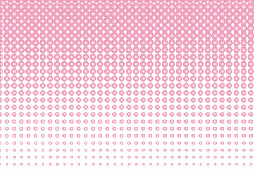 Pink pearl Halftone background. Digital gradient. Dotted pattern with circles, dots, point large scale.